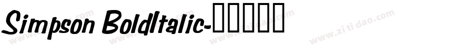 Simpson BoldItalic字体转换